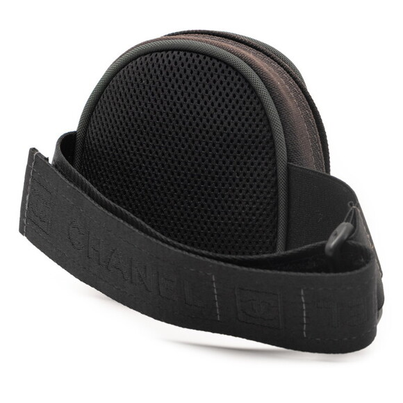 CHANEL Black Canvas Logo Pouch - Picture 2 of 7